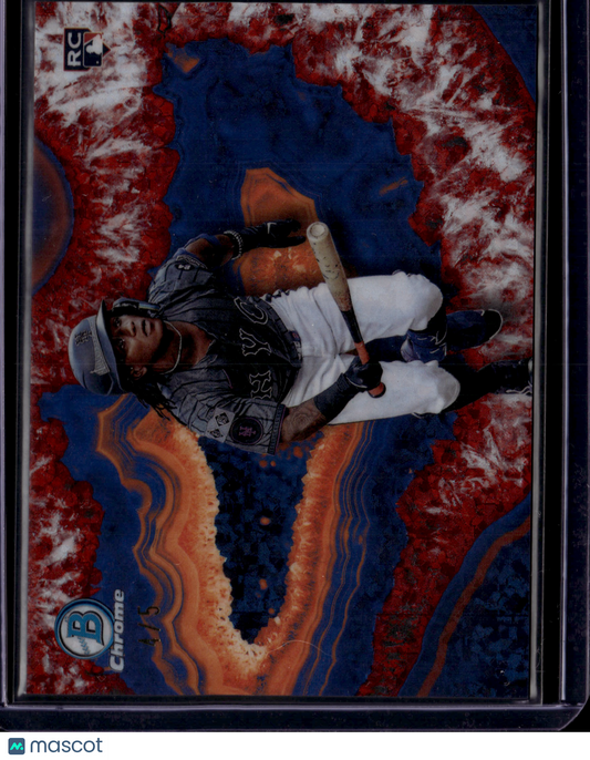 2025 Topps Bowman Chrome Luisangel Acuña #BWC-11 Crystallized Red /5 SSP RC