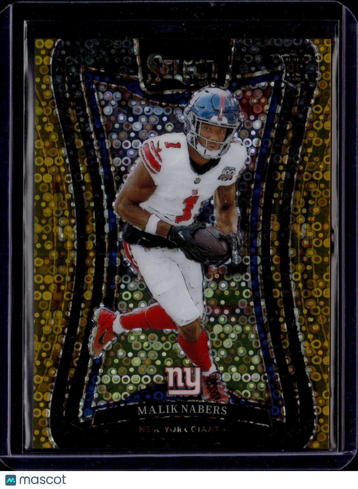 2025 Panini Select Malik Nabers #381 Prizm Select H2 Gold SP /10