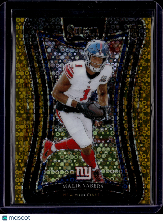2025 Panini Select Malik Nabers #381 Prizm Select H2 Gold SP /10