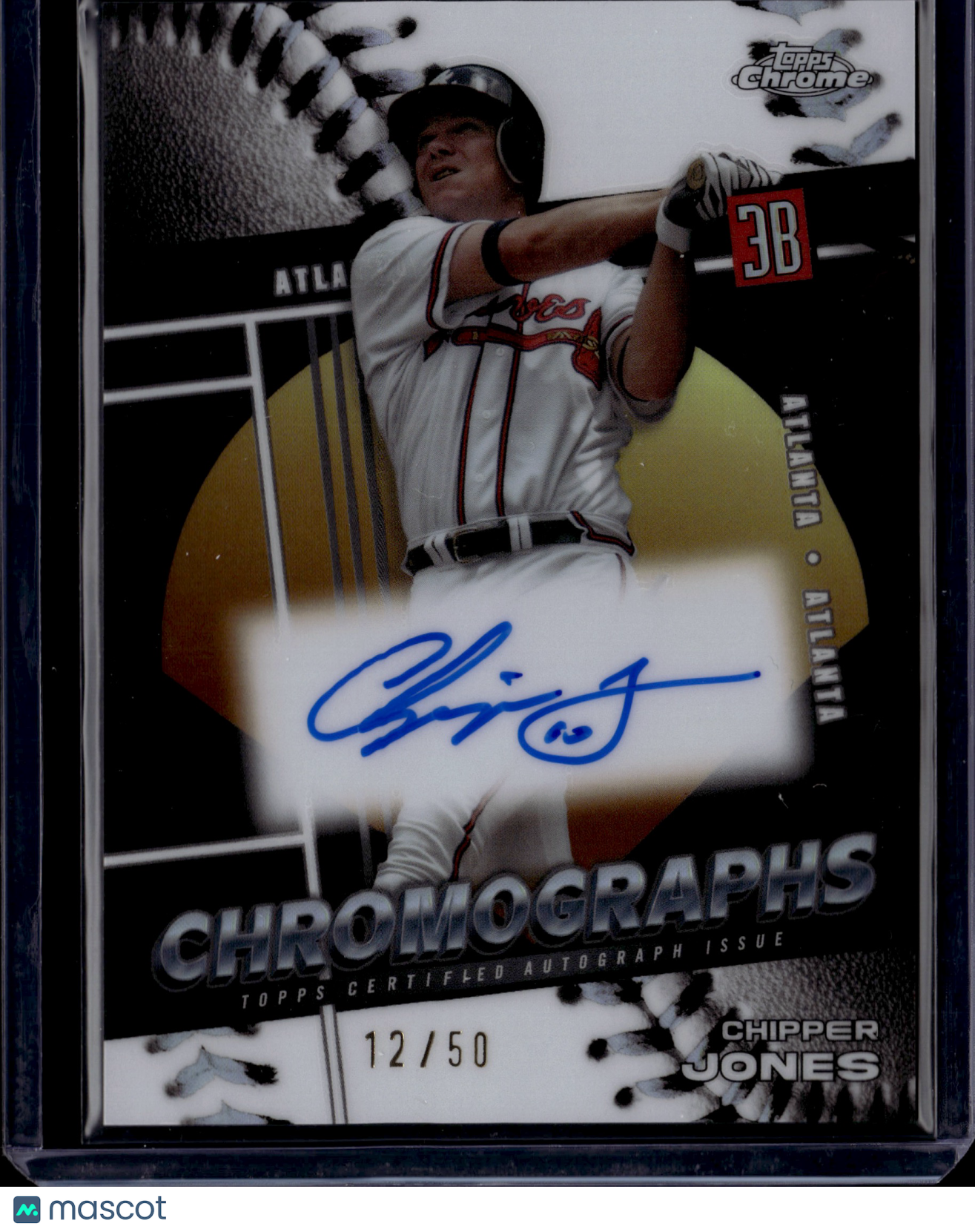 2025 Topps Chrome Chipper Jones #CHR-CJ 12 Auto /50