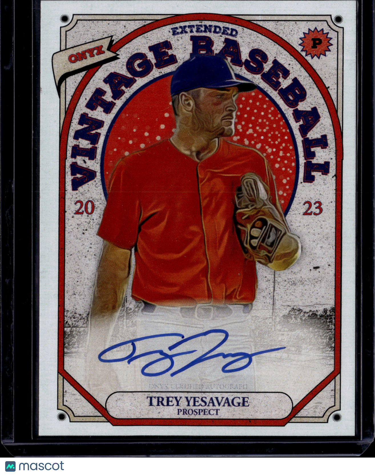 2023 Onyx Vintage Baseball Extended Trey Yesavage #OATY Blue Ink