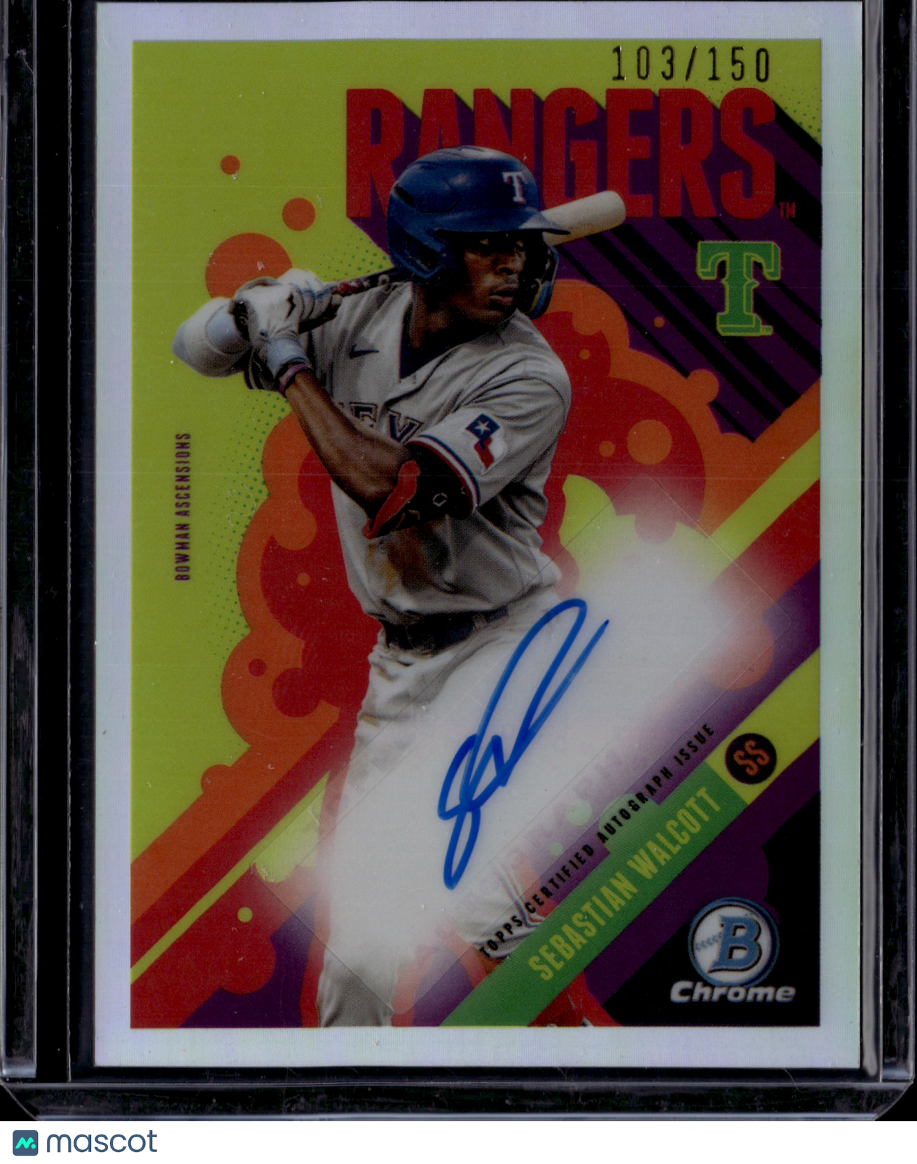 2024 Topps Bowman Chrome Bowman Ascensions Sebastian Walcott Auto /150