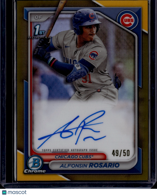 2024 Bowman Chrome Alfonsin Rosario #CPA-AR Gold Refractor Auto /50