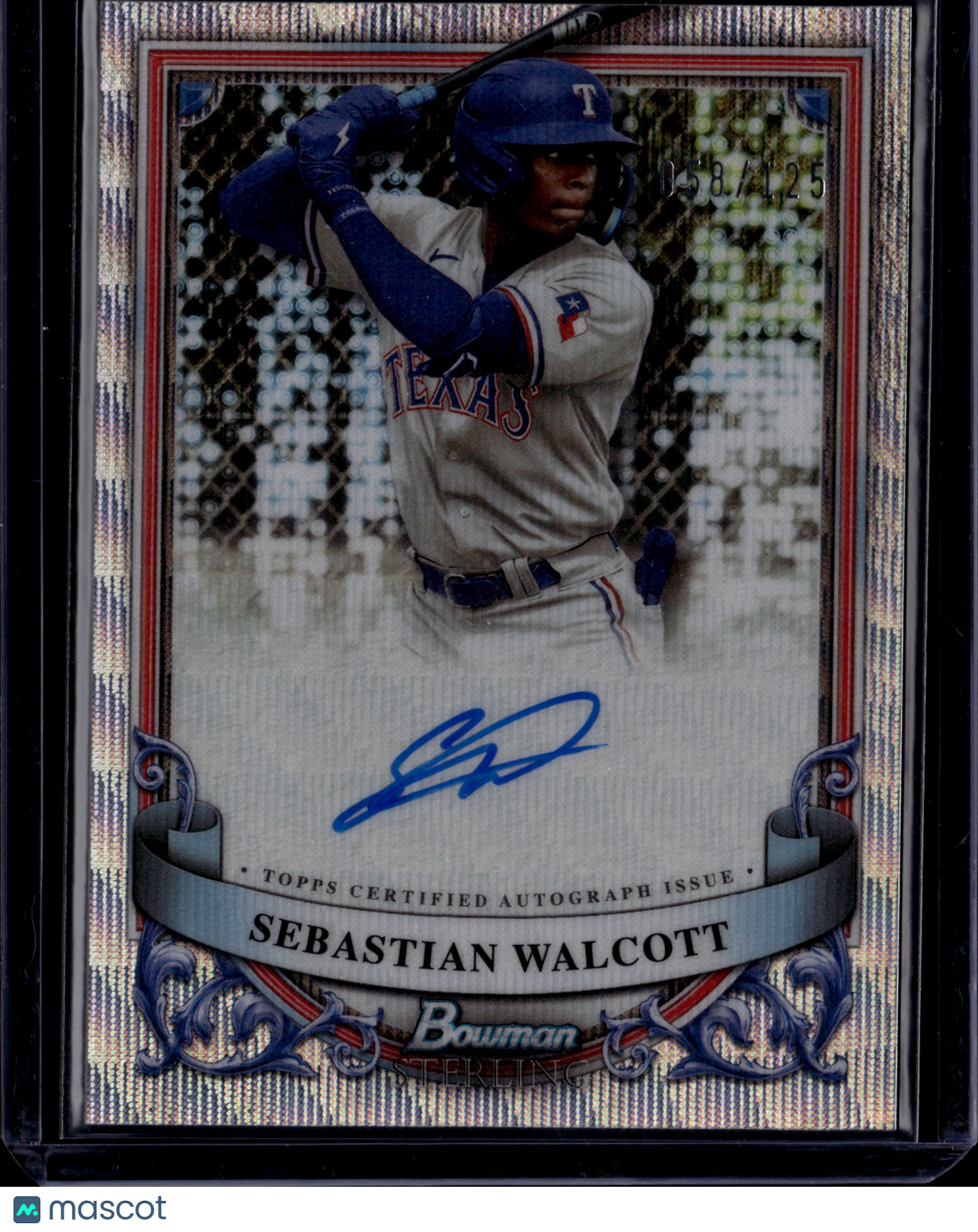 2024 Topps Bowman Sterling Sebastian Walcott Auto /125