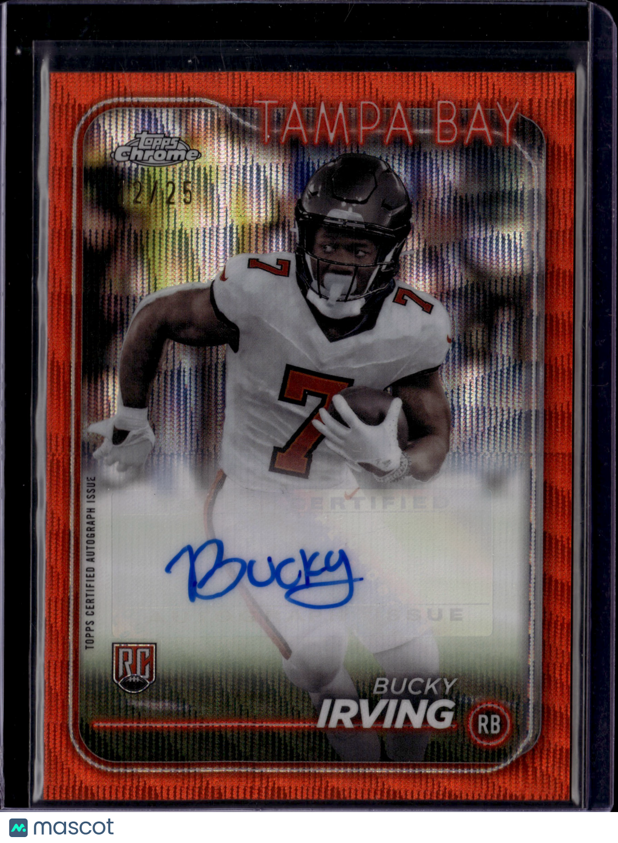 2024 Topps Chrome Bucky Irving #RA-BIR Orange Auto /25 RC