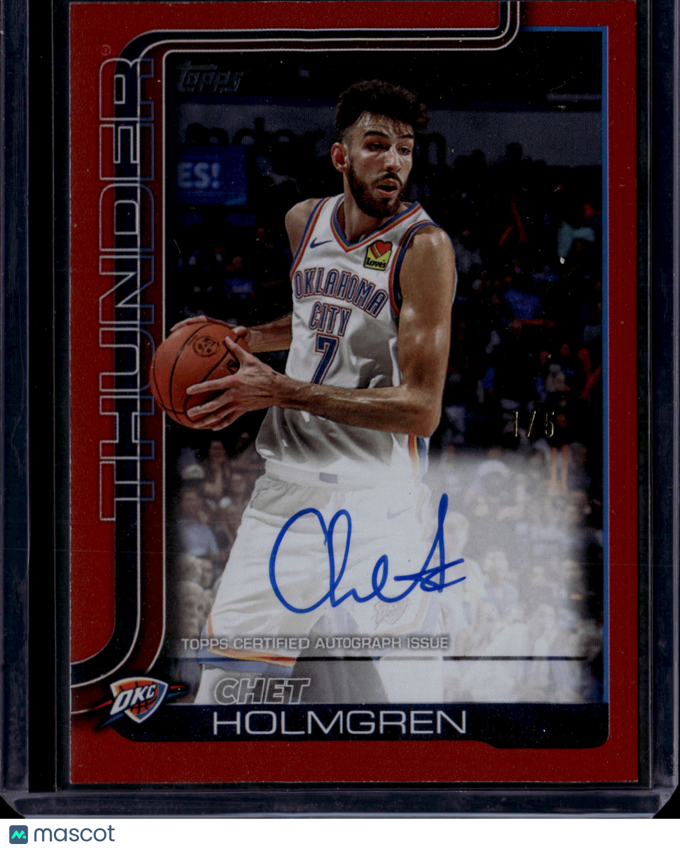 2025 Topps Flagship Chet Holmgren Auto #TFRA-CH /5