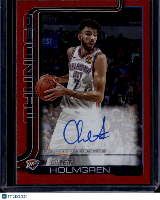2025 Topps Flagship Chet Holmgren Auto #TFRA-CH /5