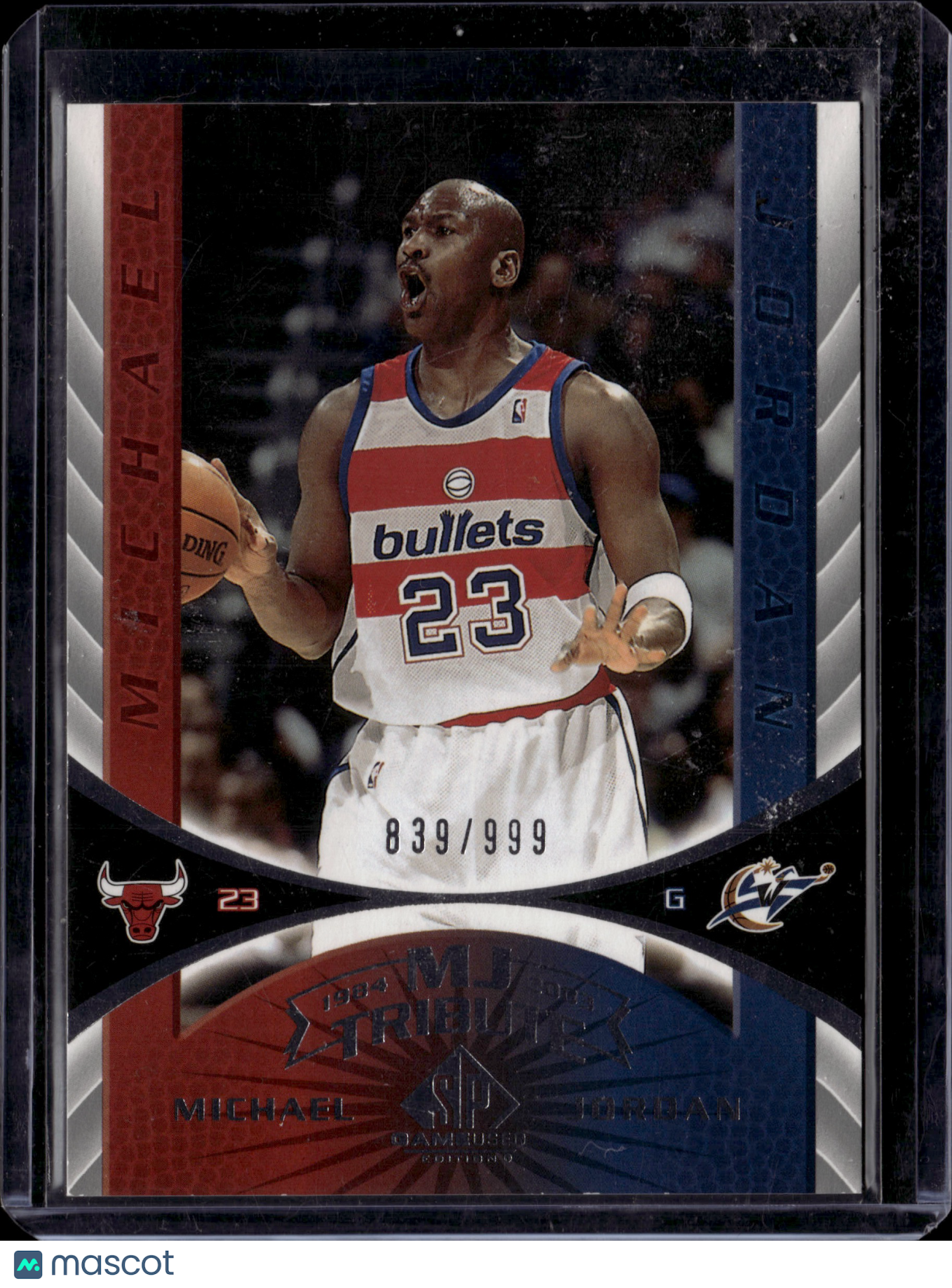 2003 Upper Deck SP Game Used MJ Tribute Michael Jordan #105 839/999