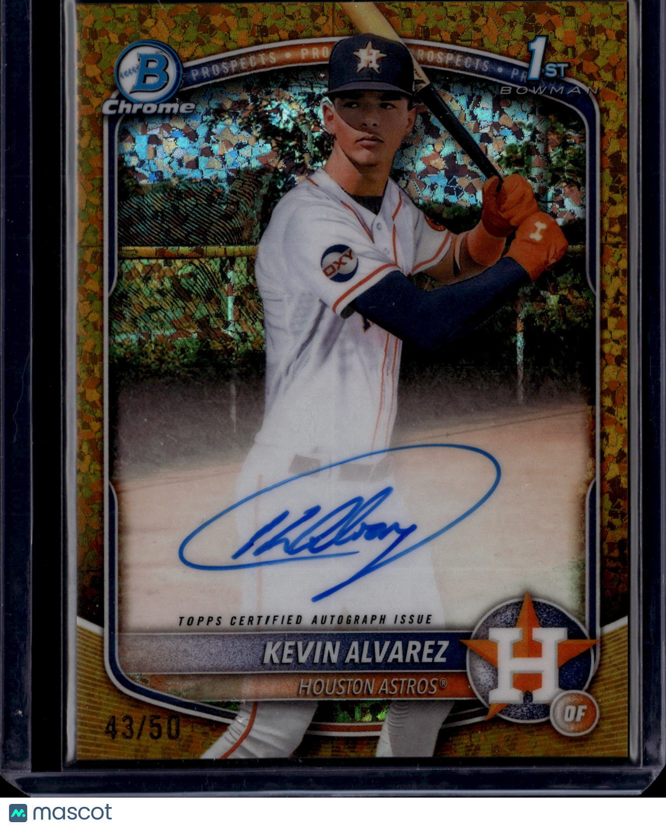 2025 Bowman Chrome Kevin Alvarez #CPA-KA Gold Shimmer Auto /50
