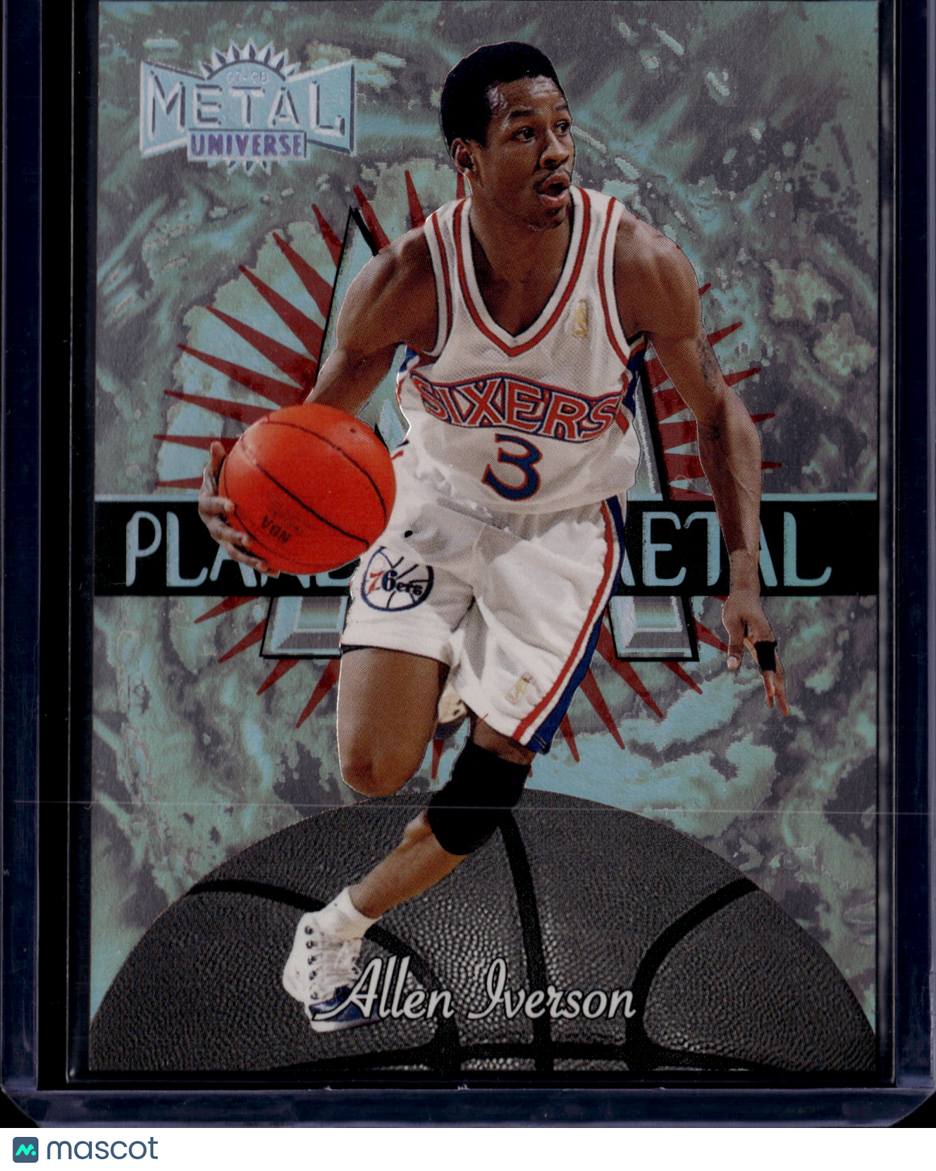 1997 SkyBox Metal Universe Planet Metal Allen Iverson #2 of 15 PM