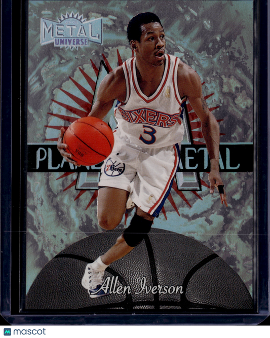 1997 SkyBox Metal Universe Planet Metal Allen Iverson #2 of 15 PM
