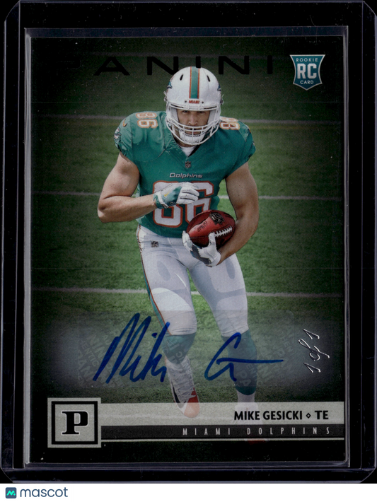 2018 Panini Football Mike Gesicki Auto 1/1 #356 RC