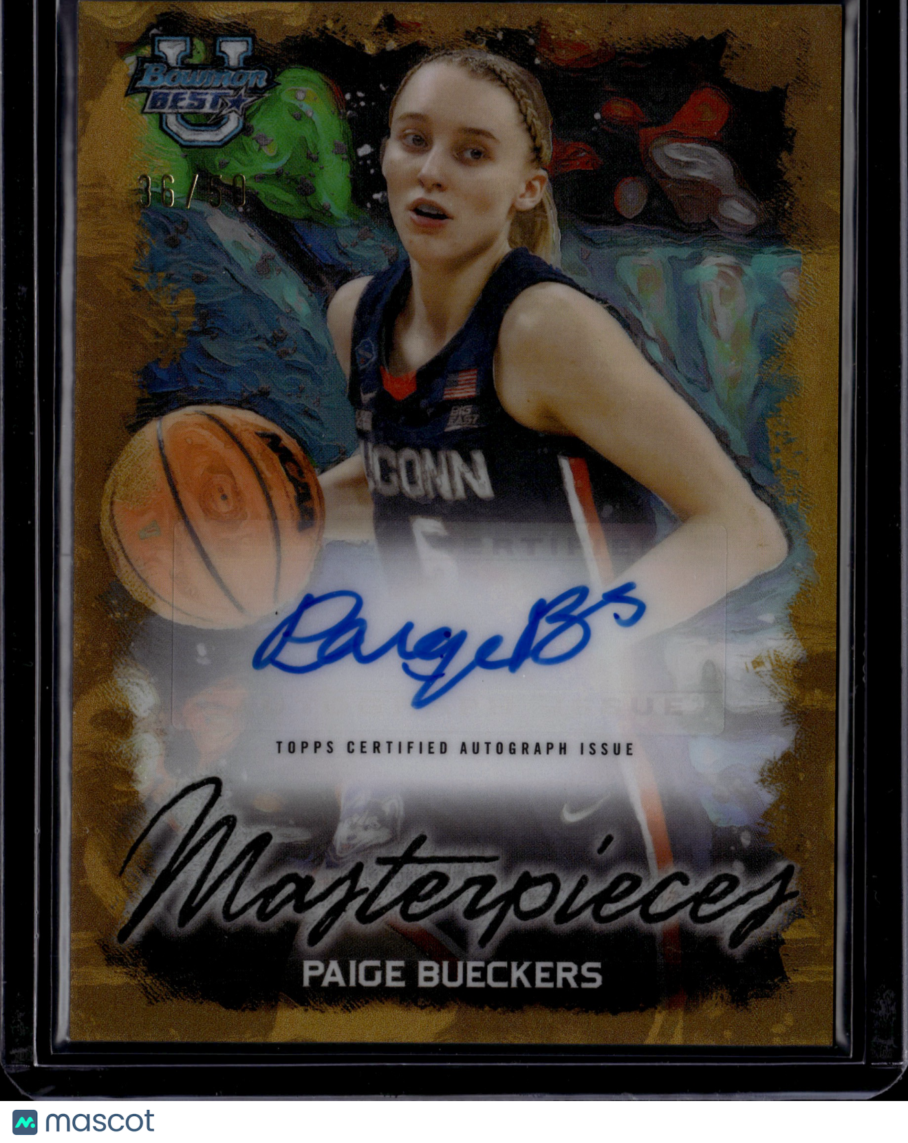 2023 Bowman University's Best Basketball Paige Bueckers Auto Gol SP /50 #BMA-PB
