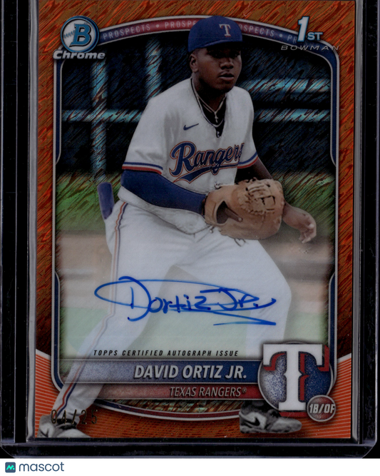 2025 Topps Bowman Chrome David Ortiz Jr. #CPA-DOR Orange Auto /25