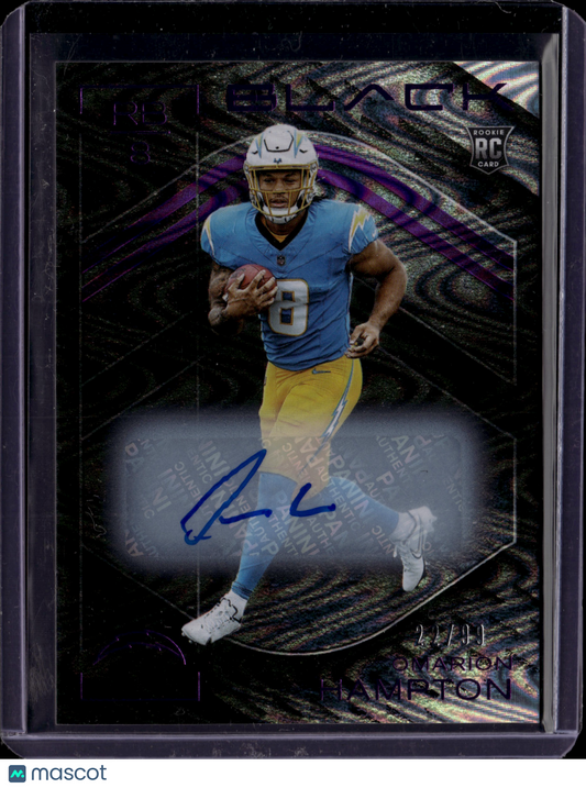 2025 Panini Black Football Omarion Hampton Auto #103 RC /99