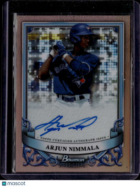 2024 Topps Bowman Sterling Arjun Nimmala Auto /15 #PA-AN