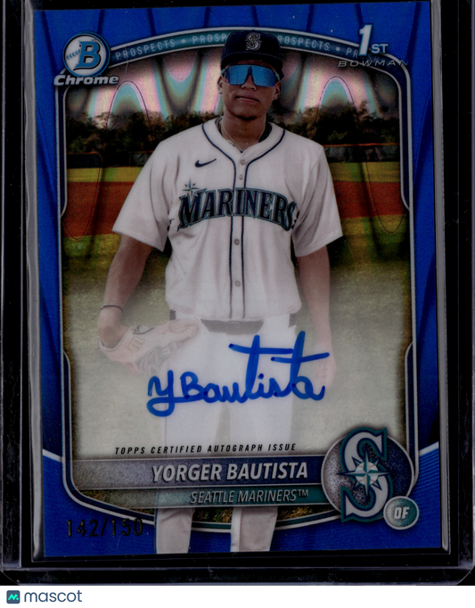 2025 Bowman Chrome Yorger Bautista #CPA-YB Blue Refractor Auto /150
