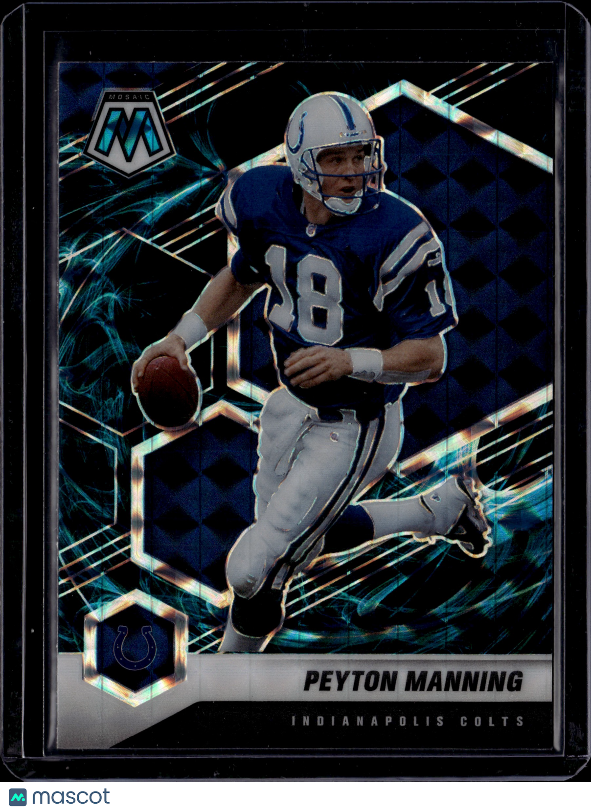 2021 Panini Mosaic Football Peyton Manning Genesis #91 Silver Prizm
