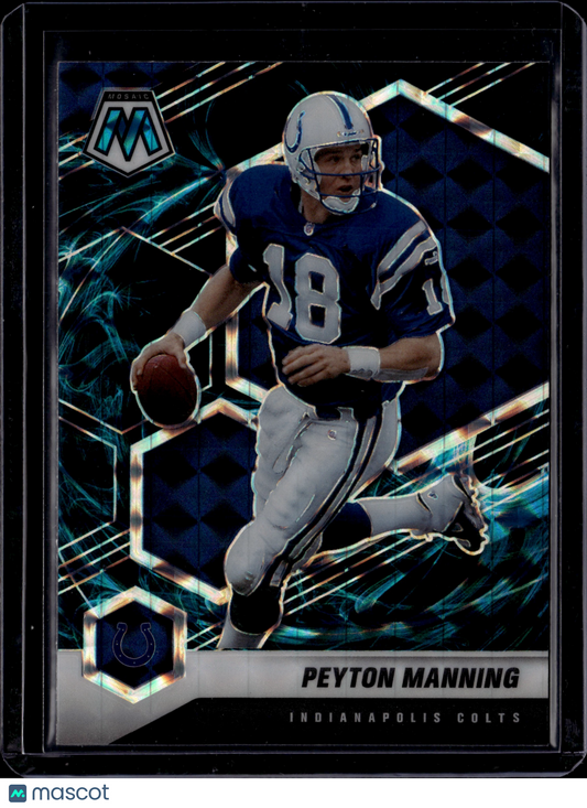 2021 Panini Mosaic Football Peyton Manning Genesis #91 Silver Prizm
