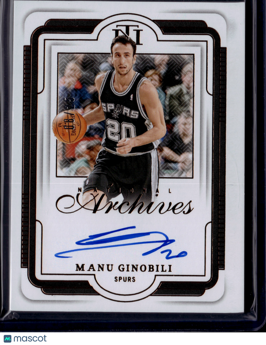2025 Panini National Treasures National Archives Manu Ginobili /25 #NAI-GIN