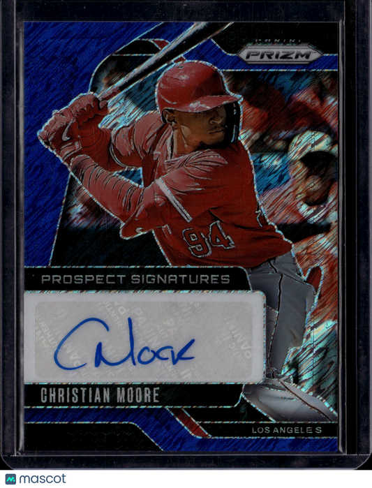 2025 Panini Prizm Christian Moore #PS-CM Auto RC /8