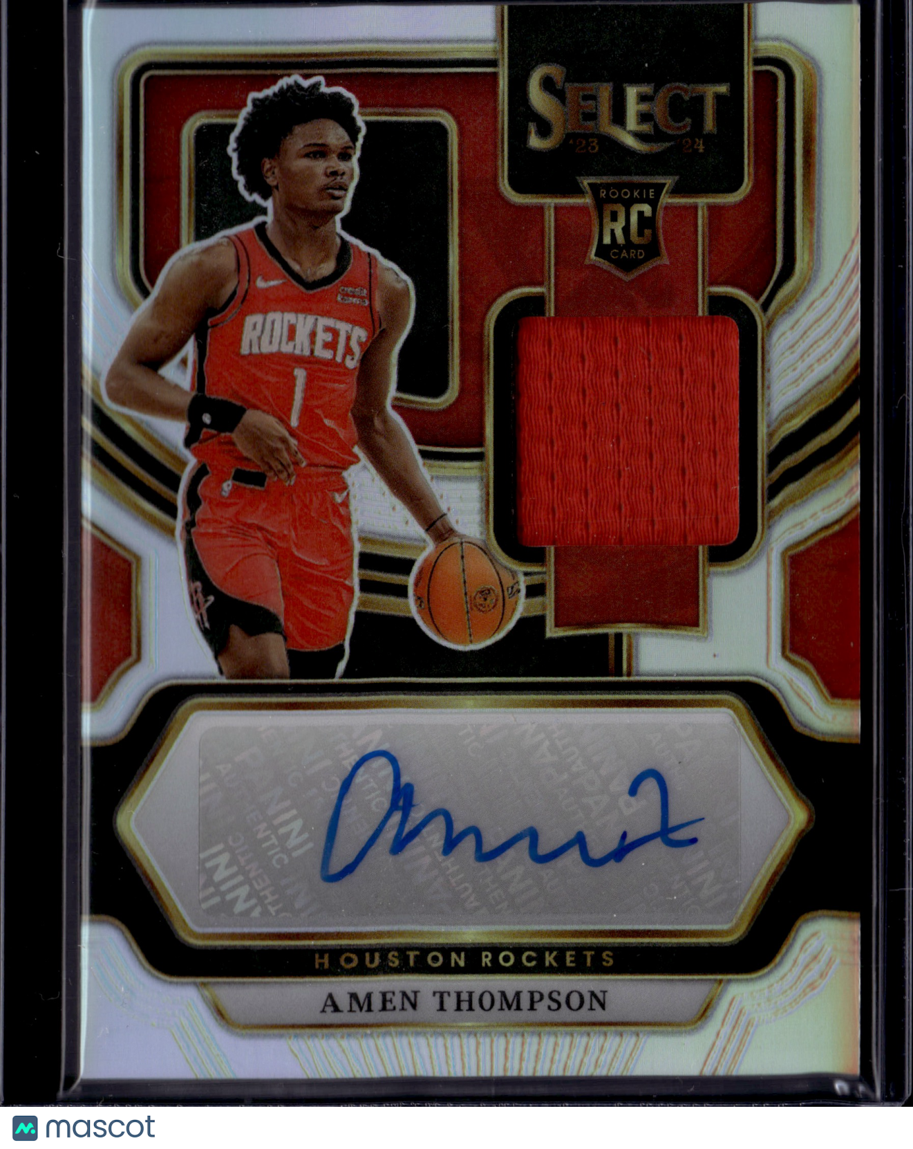 2024 Panini Select Amen Thompson #RJ-AMN Prizm Autograph Patch RC /199