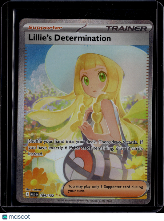 2025 Pokemon Scarlet & Violet White Flare Lillie's Determination Holo SR 184/132