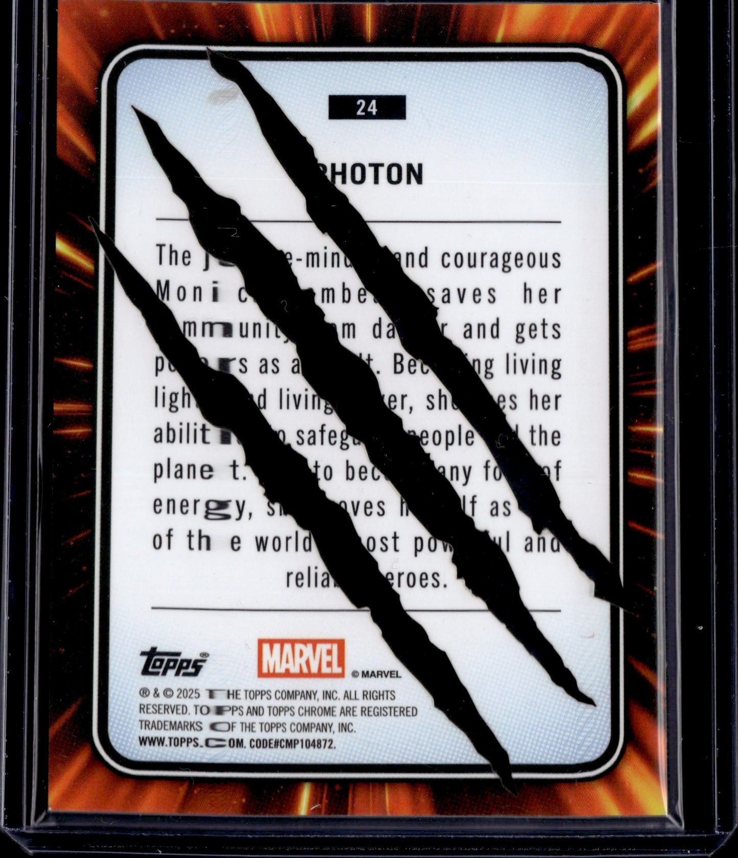 2025 Topps Chrome Marvel Photon Claw /10 #24