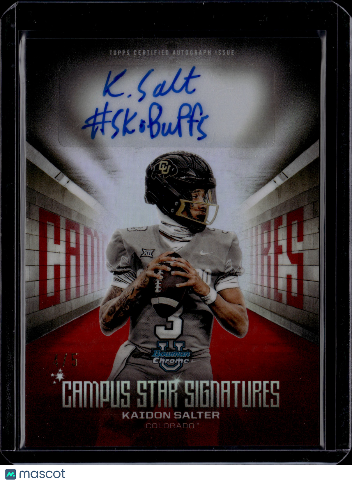 2025 Bowman University Chrome Kaidon Salter Auto #CSS-KS /5