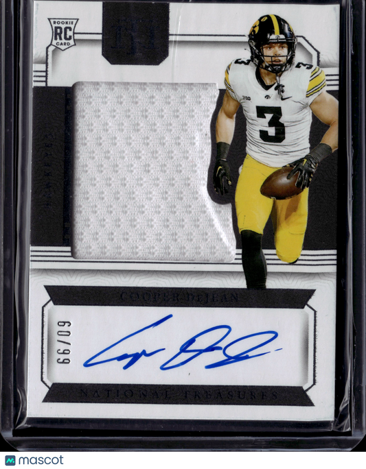 2024 Panini National Treasures Collegiate Cooper DeJean /99 Patch Auto RC