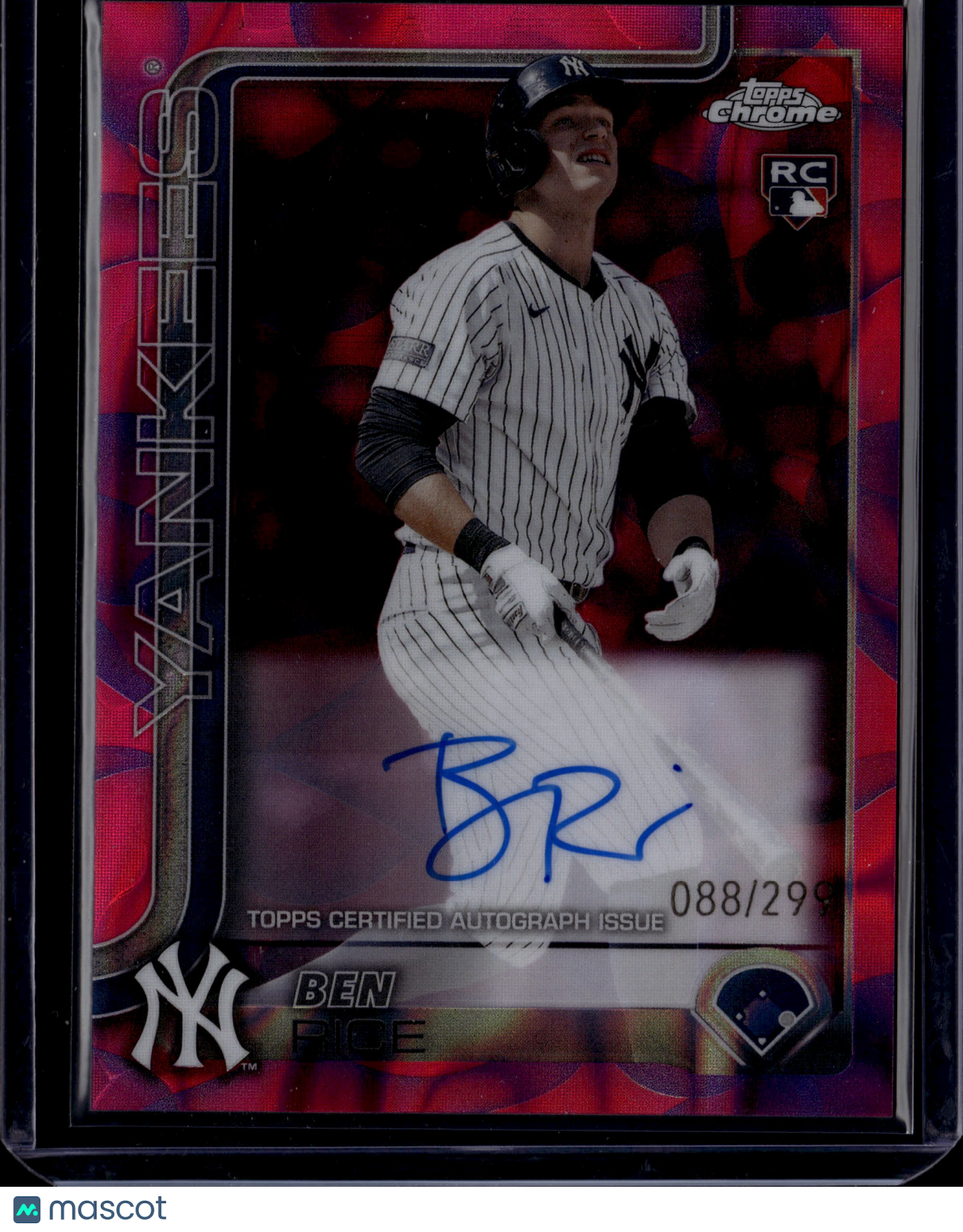 2024 Topps Chrome Ben Rice Auto /299 #RA-BR RC