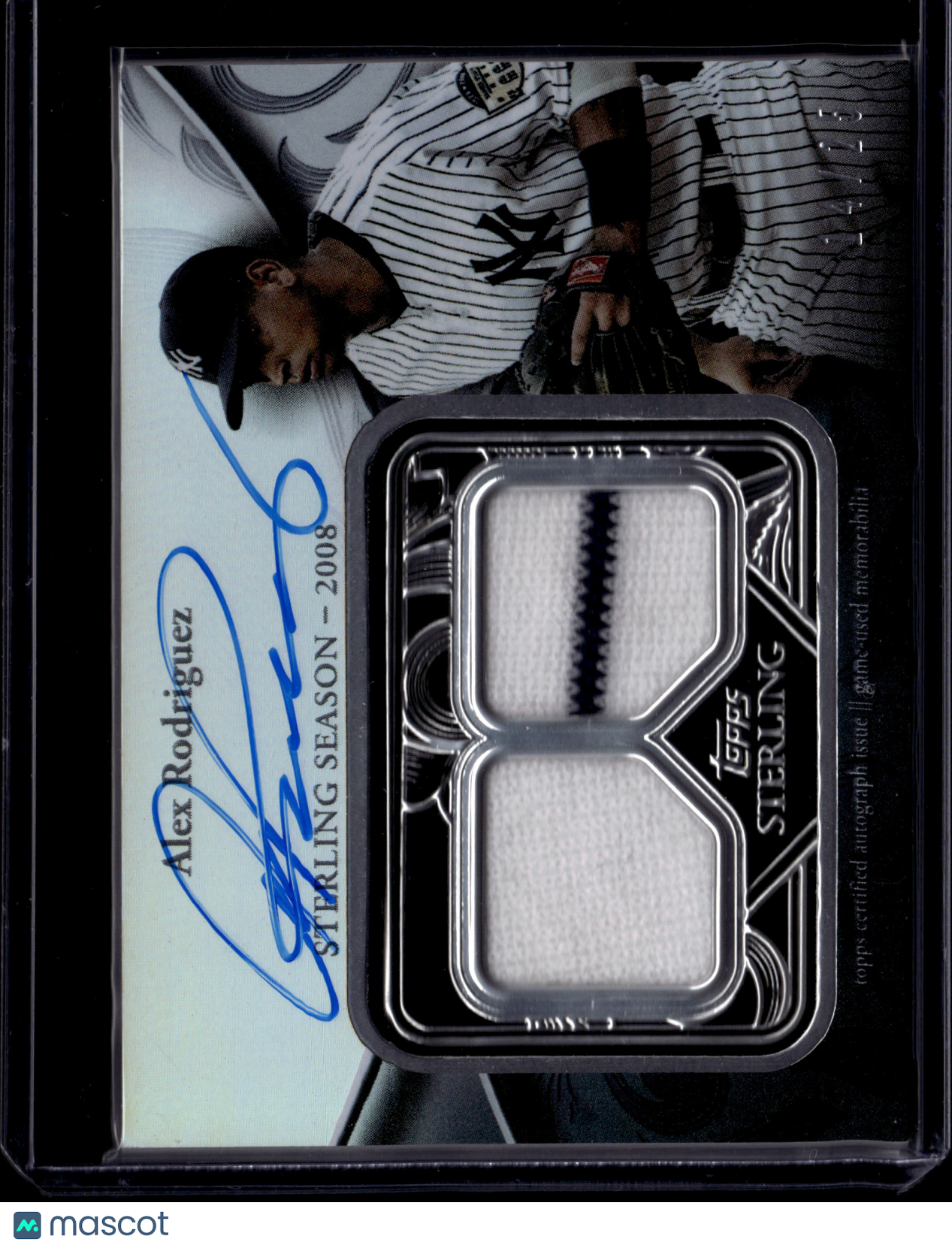 2024 Topps Sterling Alex Rodriguez Sterling Seasons Dual relic auto /25