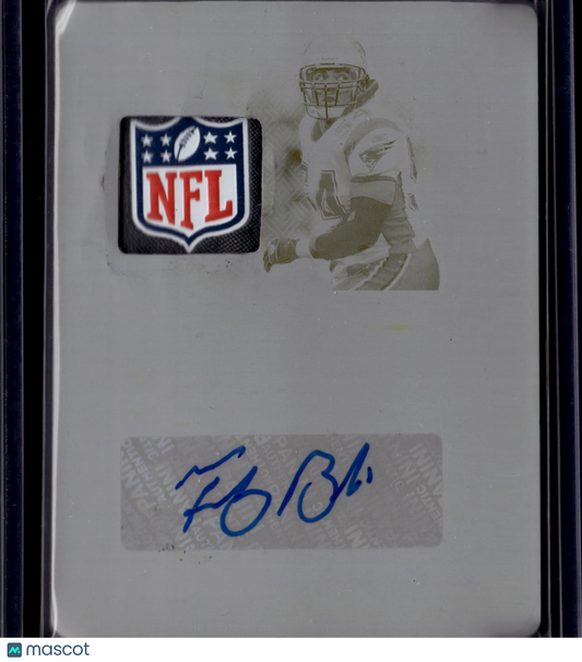 2025 National Treasures Tedy Bruschi #LL-TBI Printing Plate NFL Shield 1/1