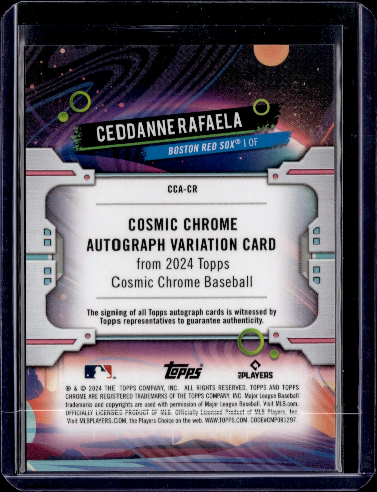 2024 Topps Cosmic Chrome Ceddanne Rafaela Auto /75 #CCA-CR RC