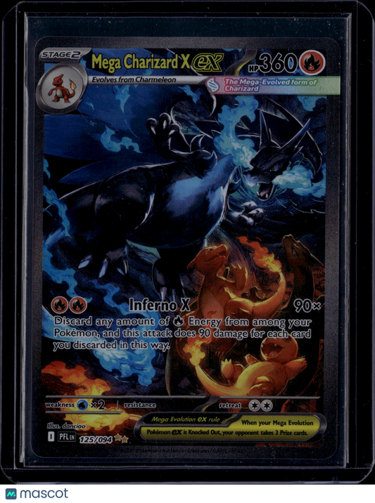 2016 Evolutions Mega Charizard X EX Holo Secret Rare #125/94