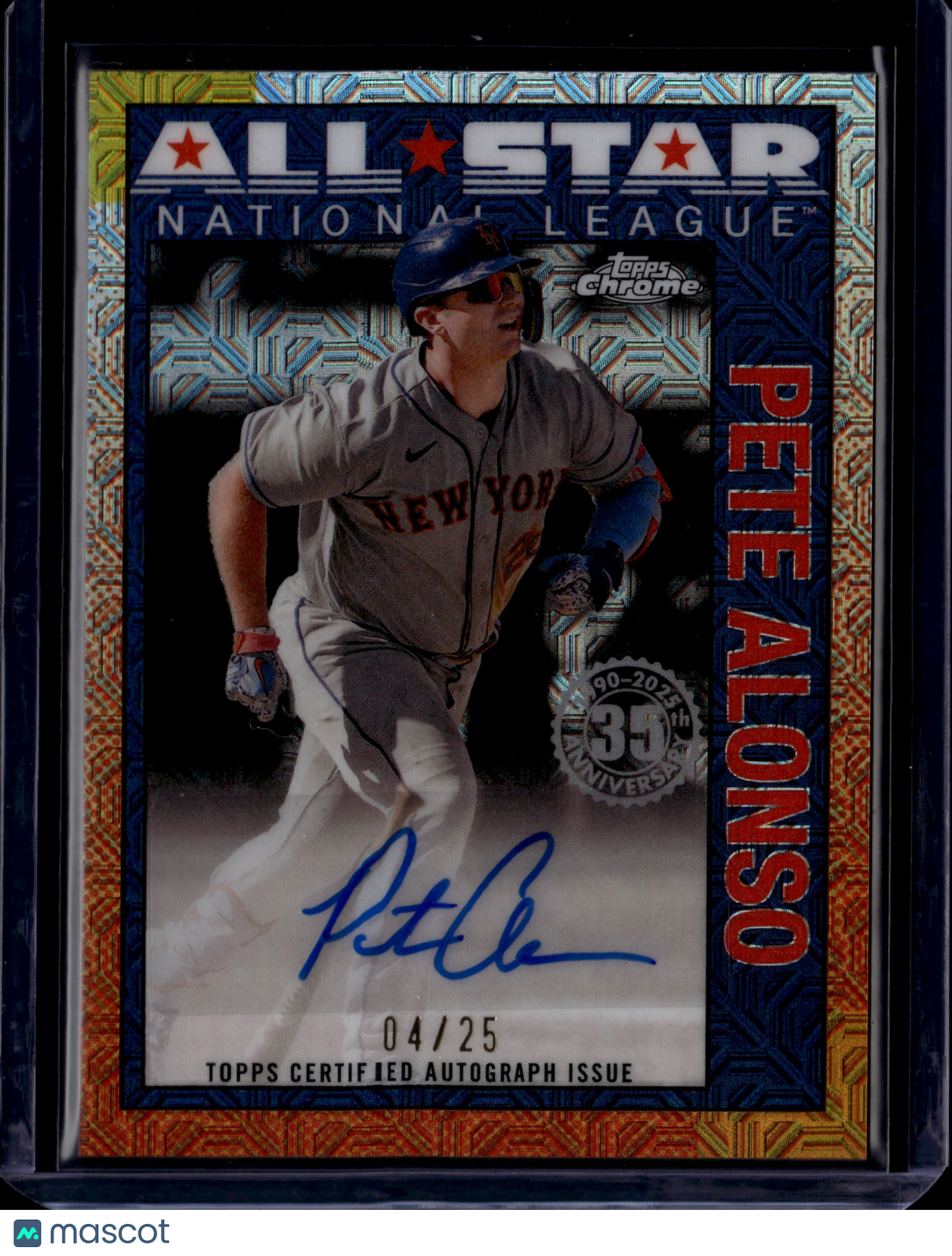 2025 Topps Chrome 1990 Topps Baseball All-Stars Autographs Pete Alonso /25