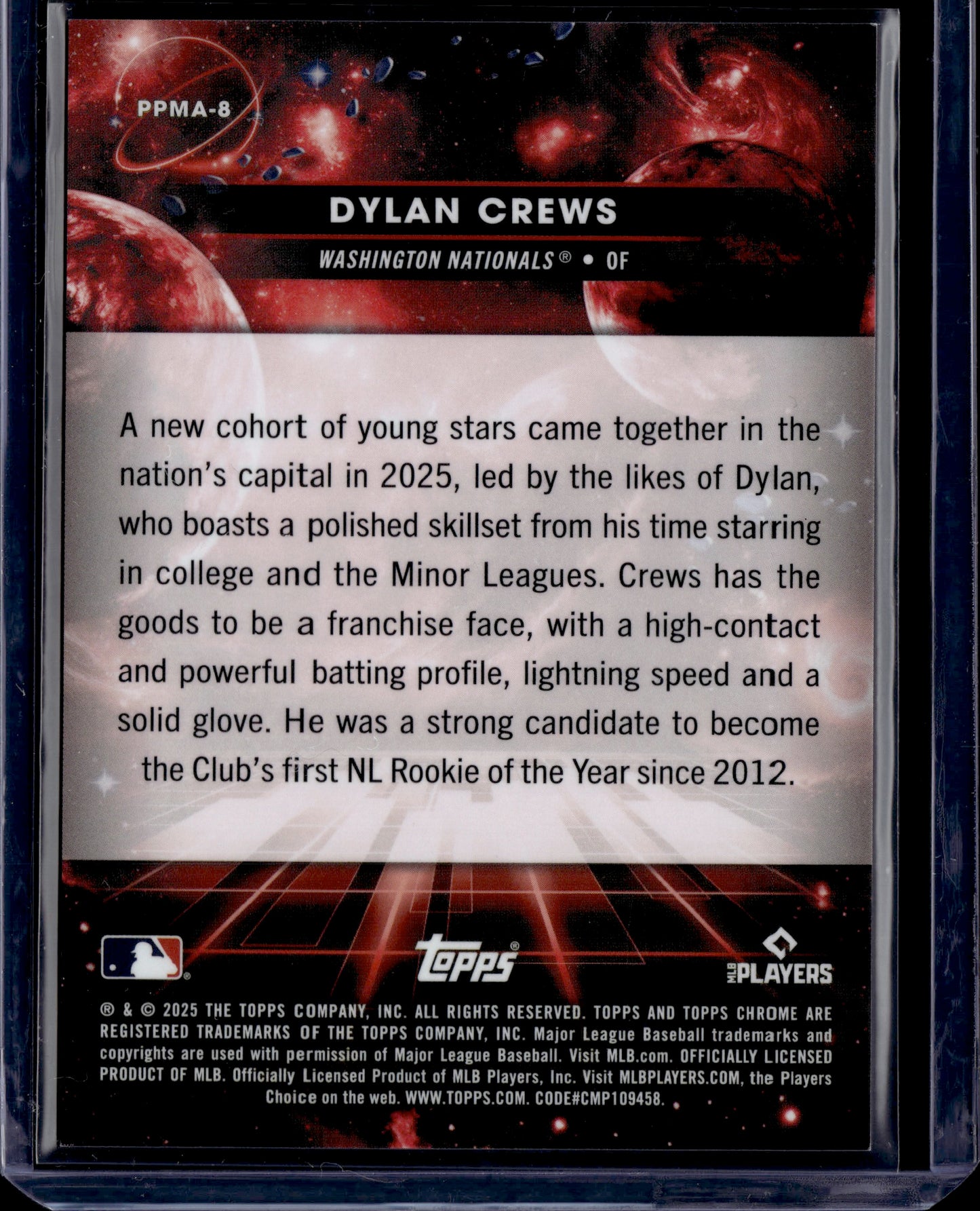 2025 Topps Cosmic Chrome Dylan Crews Planetary Pursuit Mars SP #PPMA-8 RC