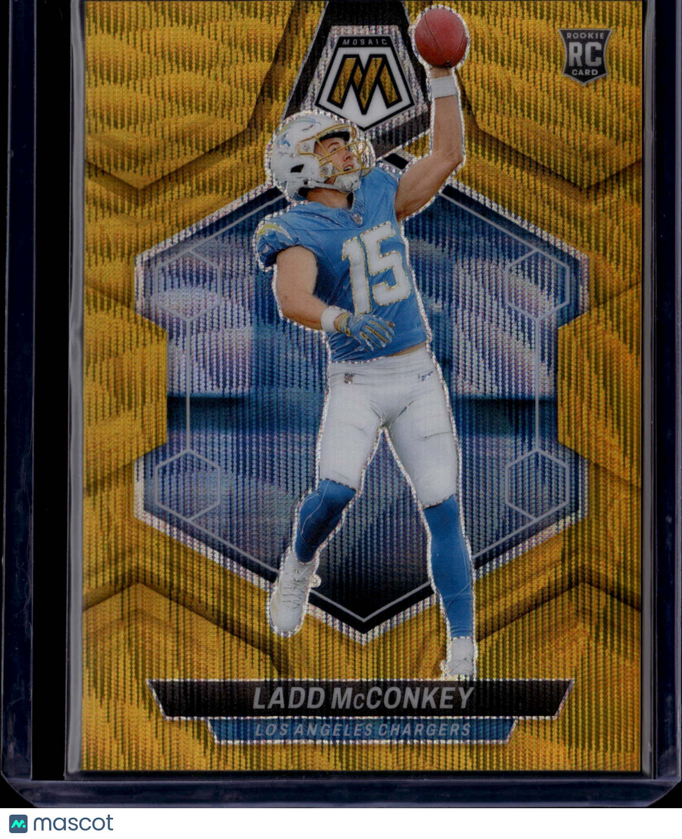 2024 Panini Mosaic Football Ladd McConkey #334 Gold RC /17