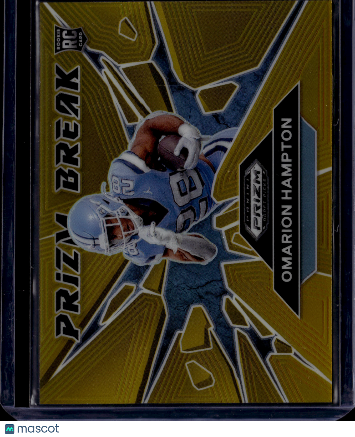 2025 Panini Prizm Draft Picks Omarion Hampton #19 Gold 06/10 RC