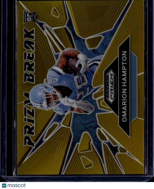 2025 Panini Prizm Draft Picks Omarion Hampton #19 Gold 06/10 RC