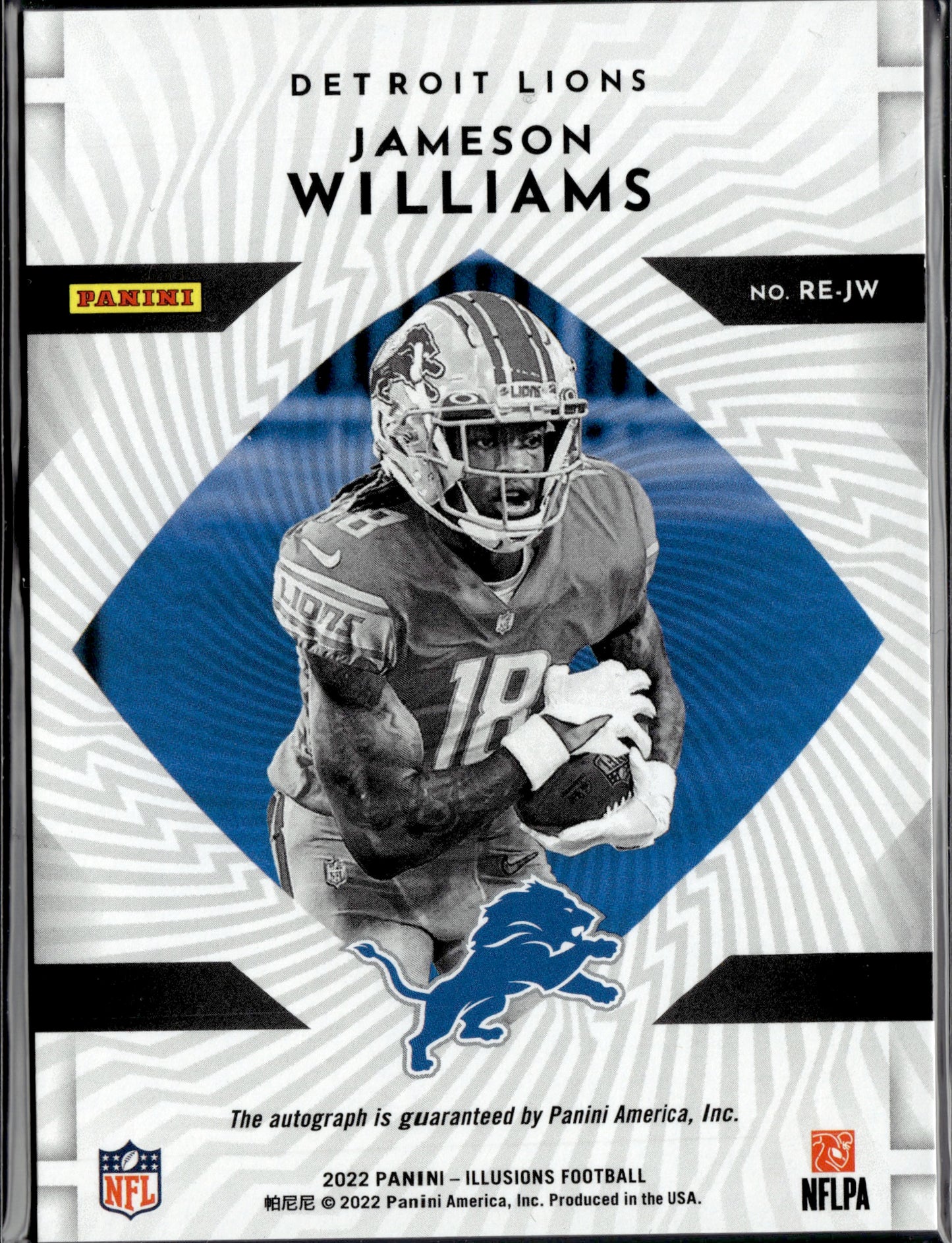 2022 Panini Illusions Football Rookie Endorsements Jameson Williams RC /10
