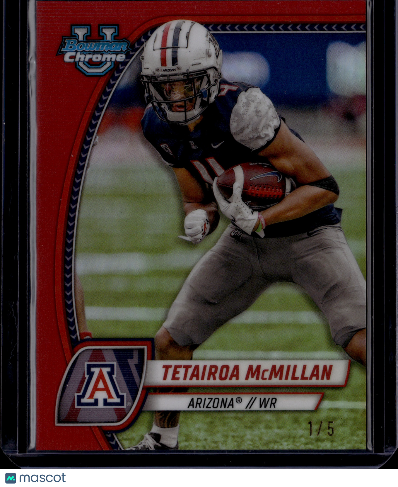2023 Topps Bowman Chrome University Tetairoa McMillan #170 Red /5