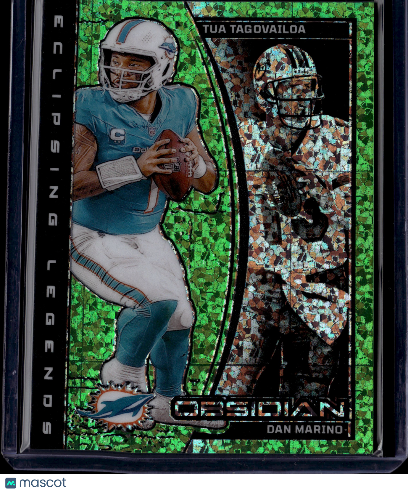 2025 Panini Obsidian Eclipsing Legends Dan Marino Tua Tagovailoa #8 Contra /6