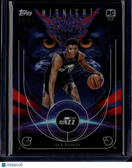 2025 Topps Midnight Night Owls Ace Bailey #NO-20 RC 13/50