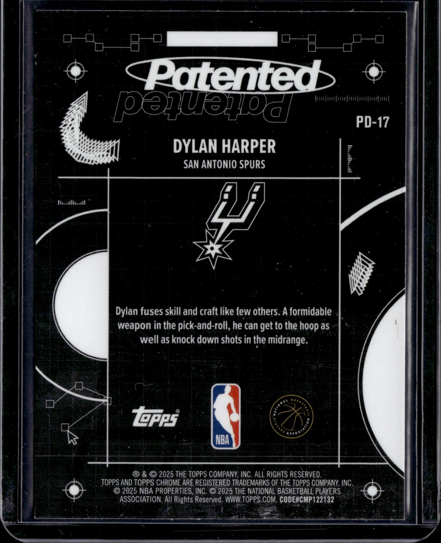 2025 Topps Chrome Patented Dylan Harper SSP #PD-17 RC