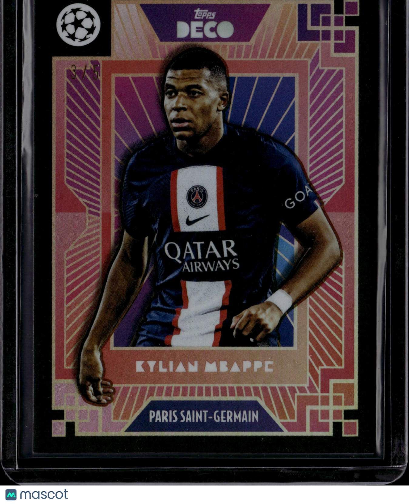 2022 Topps Deco Kylian Mbappé Black /5 SSP
