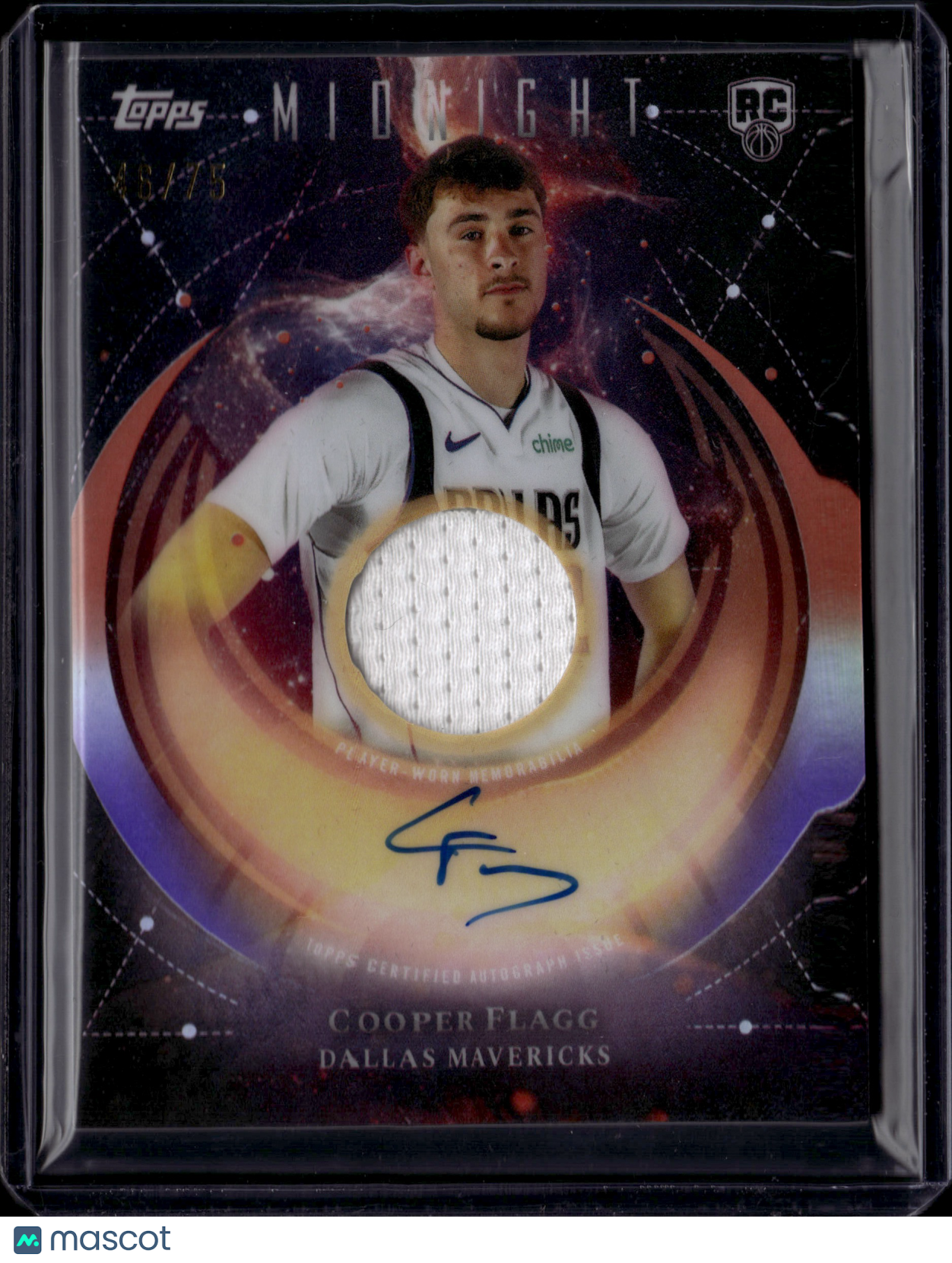 2025 Topps Midnight Cooper Flagg #RJA-CF Rookie Jersey Autograph /75 RC