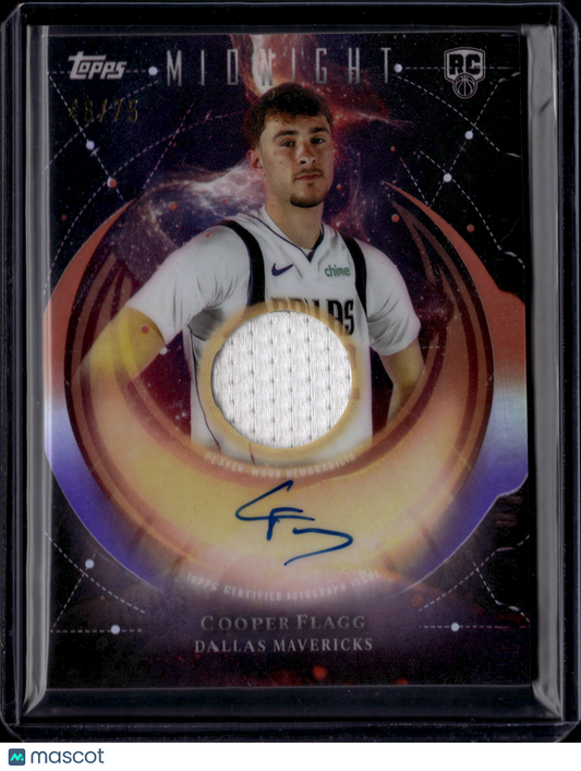 2025 Topps Midnight Cooper Flagg #RJA-CF Rookie Jersey Autograph /75 RC