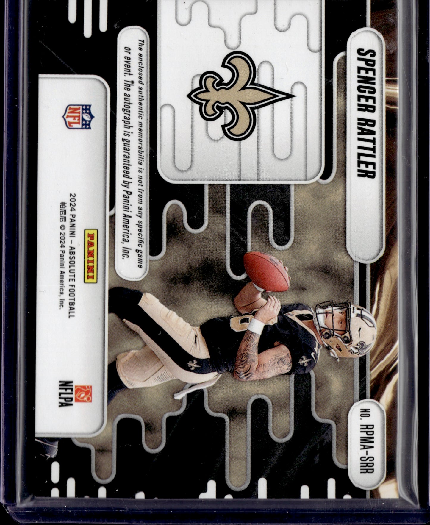 2024 Panini Absolute Football Spencer Rattler /10 Rookie Nike Swoosh Patch RC