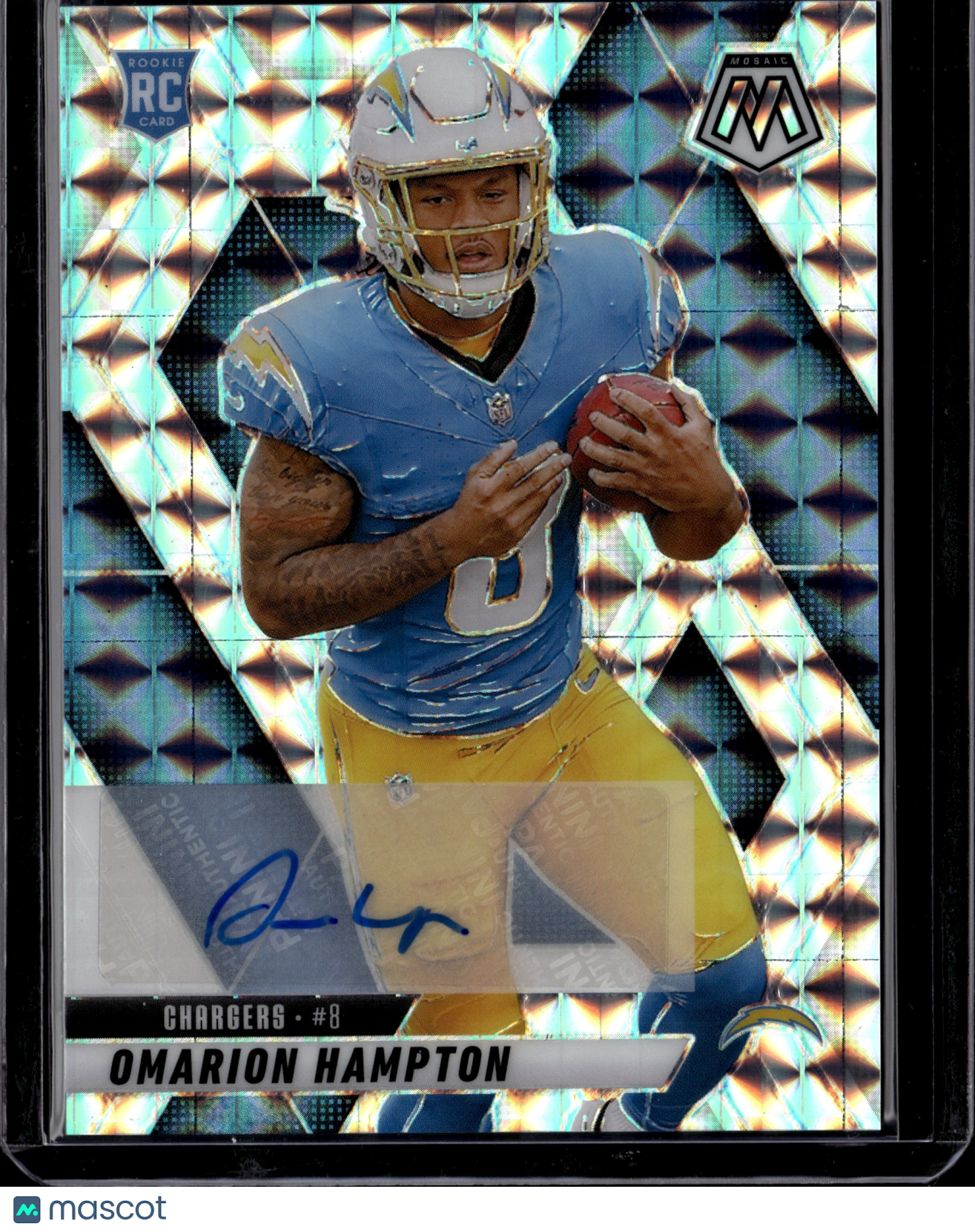 2025 Panini Mosaic Football Omarion Hampton Auto #335 RC